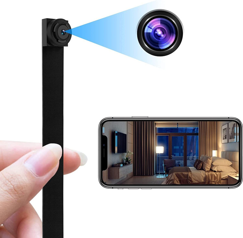 FEERO Mini Spy Hidden Camera,4K WiFi Nanny Cam,Wireless Small Home Security Spy Camera(1 Channel)