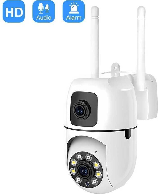 Clubics Supercam Mini Dual Lens 10MP WiFi Indoor Security Camera with PTZ + Bullet View Security Camera(256 GB, 1 Channel)