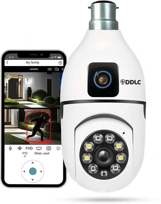 DDLC Dual Lens Full HD 4mp CCTV Night Vision Motion Sensor Security Camera(1 Channel)