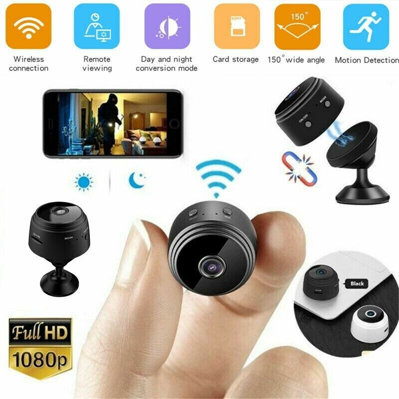 AVOIHS 1080p HD Wifi Wireless Spy Hidden Min Built-in Battery Night Vision Support 64GB Security Camera(64 GB, 1 Channel)