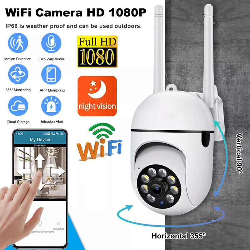 OSQD Night Vision 4MP CCTV | WiFi Wireless | 360° Coverage | Audio Mic Security Camera(128 GB, 1 Channel)