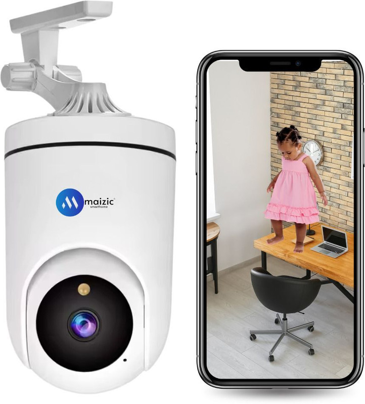 Maizic Smarthome Ultracam Aura 5MP WiFi Indoor CCTV Camera With 360° View Security Camera(1 Channel)