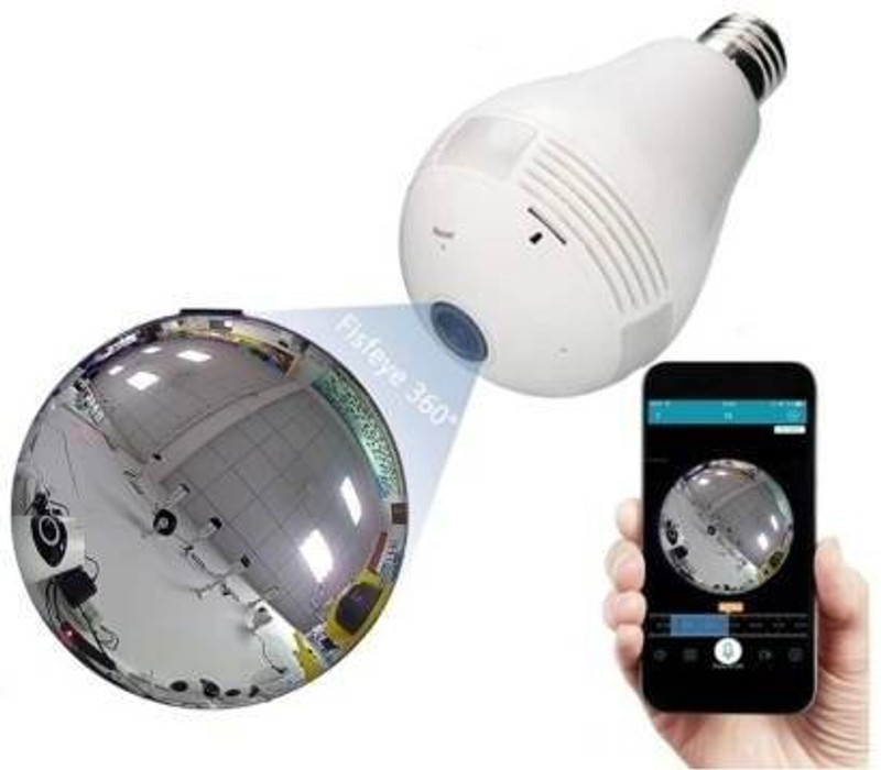 SKY HUB E27 Bulb Security Camera | Wireless Wi-Fi Bulb Camera | Night vision Security Camera(64 GB, 3 Channel)