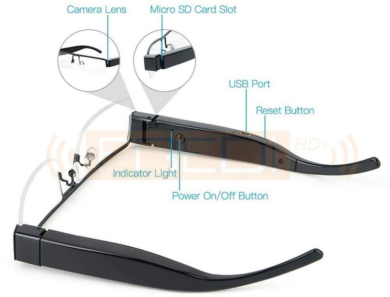 PERAMISYM Smart Wearable 1080P Glasses Camera | Portable Recorder Device Spy Camera(128 GB, 1 Channel)