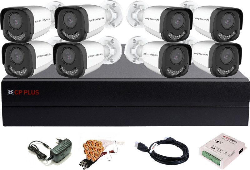 CP PLUS 8 Channel HD DVR 1080P,2.4MP ADVANCED Color Nightvision Outdoor Cameras,CPAR-503 Security Camera(8 Channel)