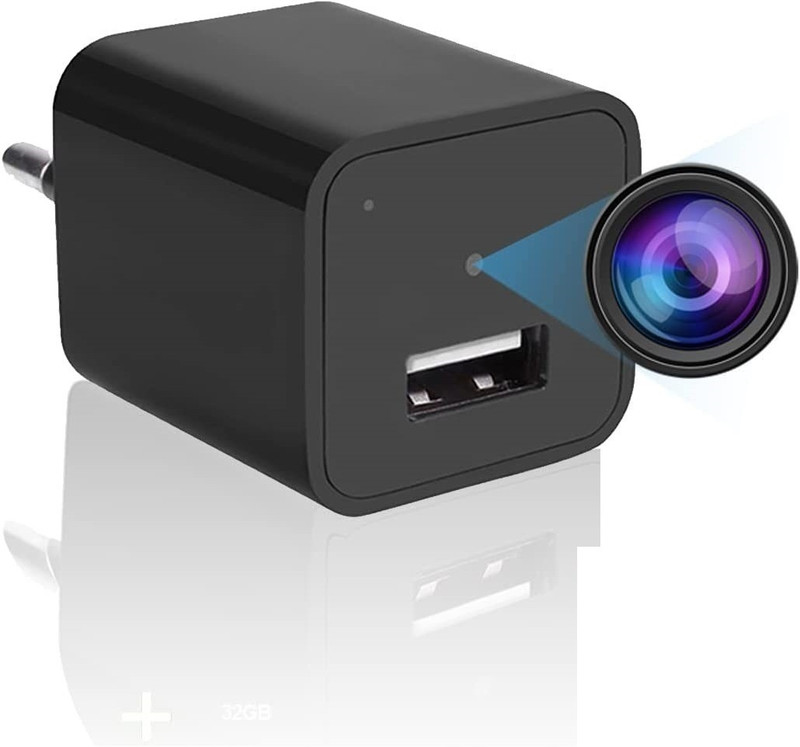 Safetynet 1080P Mini home security camera With USB smart phone charger,32GB SD Card Support for office, Home, Kids, Baby, Pet Monitoring and More.. Security Camera Security Camera(32 GB, 1 Channel)
