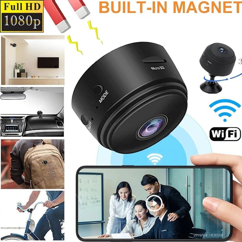 itup Ultra Compact Mini Spy Camera WiFi 1080p Pocket Size Hidden Security Camera Security Camera(4 Channel)