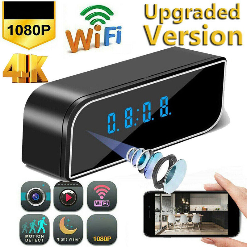 AVOIHS WiFi IP Hidden Camera 1080P Motion Detection Table Clock Audio Video Recorder Security Camera(128 GB, 1 Channel)