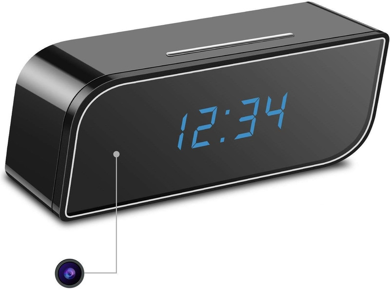 RYTER 2026 WiFi Table Clock Security Camera Audio and Video Recording Motion Detection Instant Camera(Black)