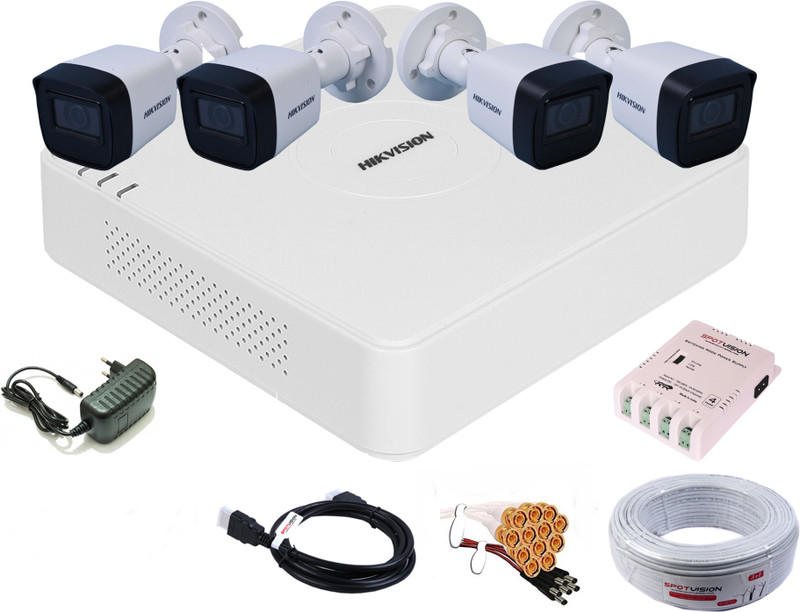 HIKVISION 4 Channel HD DVR 1080P,IP67 2MP Outdoor Camera (1080P),COMBO- Security Camera(4 Channel)