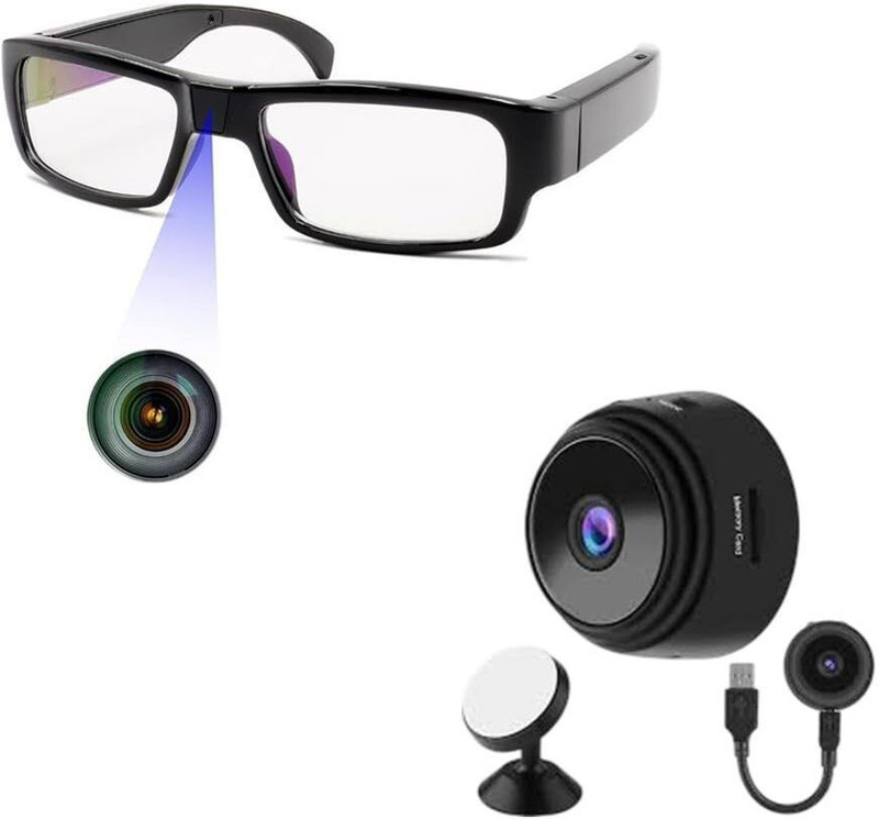 GUPTAVISION Mini HD 1080P Spy Camera Glasses Hidden Eyeglass With Audio Video Recording Security Camera(32 GB, 1 Channel)