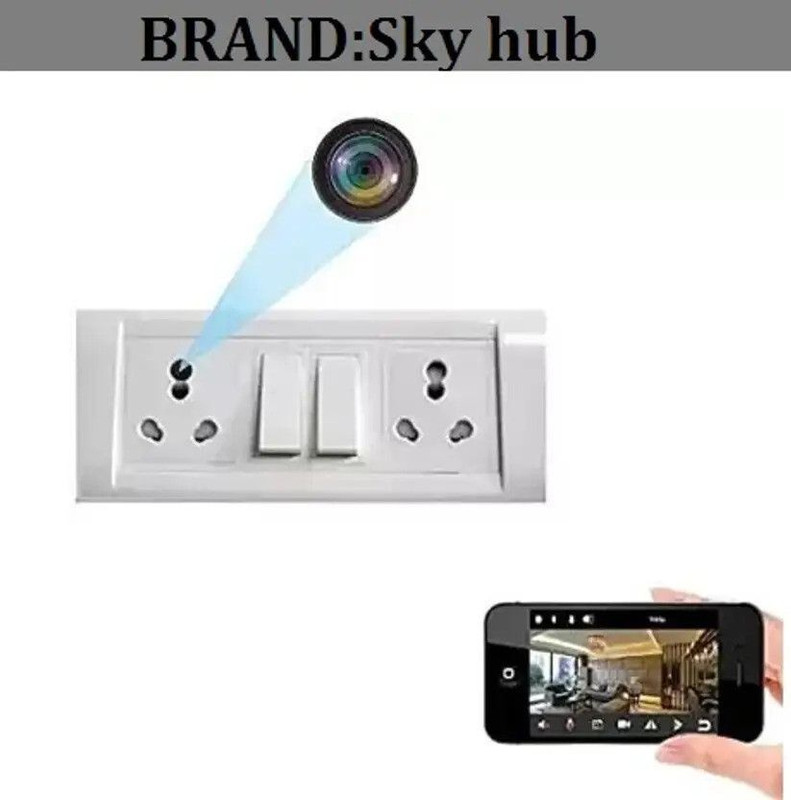 SKY HUB SPY Hidden CCTV Camera in Wall Socket – 4K Spy Cam with WiFi and Audio Capture Security Camera(128 GB, 3 Channel)