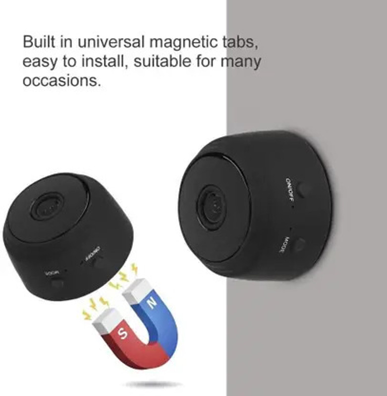 PERAMISYM 2.4G WiFi Mini Spy Cam – A9 Magnetic Hidden Camera with IR Spy Camera(32 GB, 1 Channel)