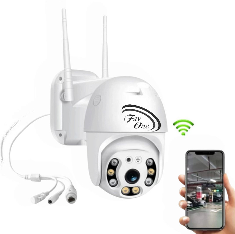 favone PTZ Wifi Camera with 1080px Image Quality 4x Digital Zoom 2.0MP Ultra HD Camera Security Camera(NO GB, 1 Channel)