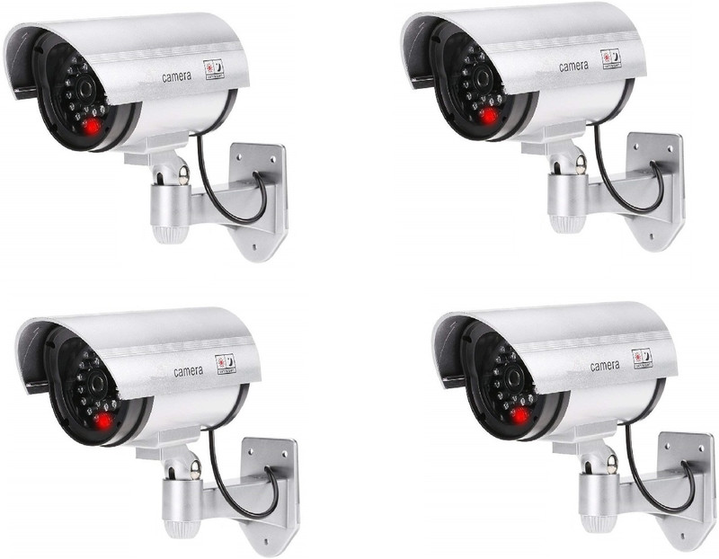 SOCHEP 4 Pack Bullet Dummy Fake Surveillance Security CCTV Dome Camera Security Camera(4 Channel)