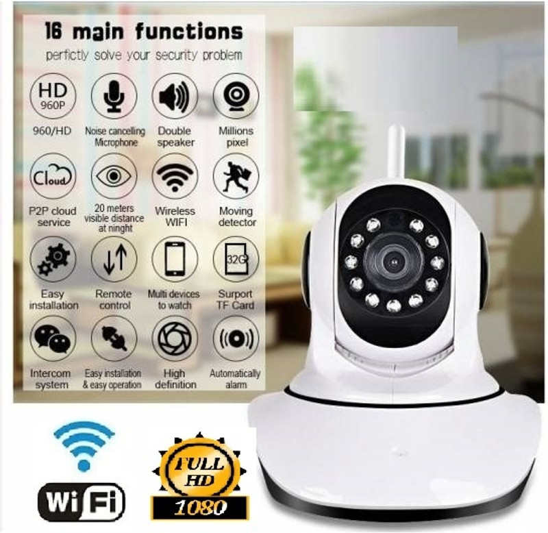 SNARIOVSN Full HD 1080P PTZ Wifi IP Camera Surveillance Outdoor Colorful Night Wireless Security Camera(64 GB, 1 Channel)