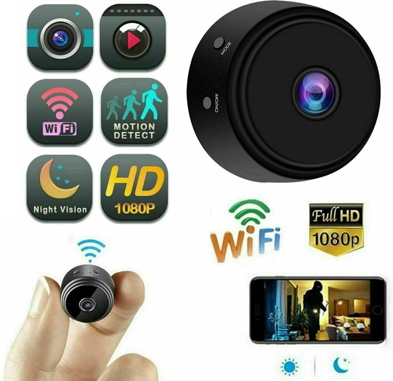 AVOIHS 1080p HD Wifi Wireless Spy Hidden Min Built-in Battery Night Vision Support 64GB Security Camera(64 GB, 1 Channel)