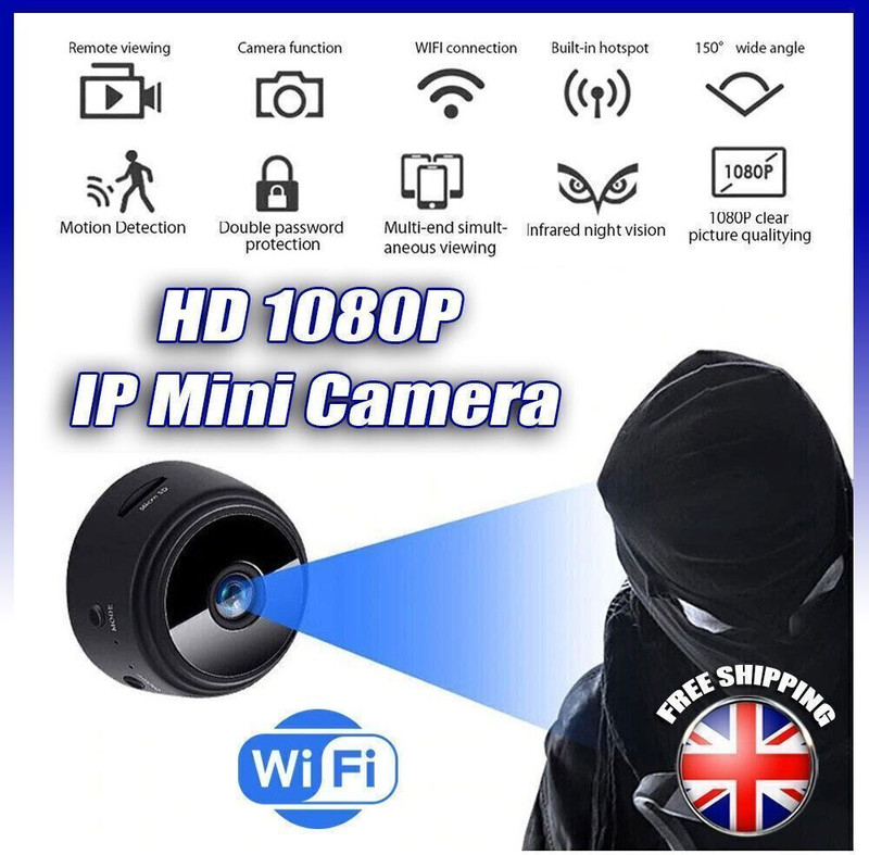 WIFICAM Mini Spy Magnet Camera WiFi Hidden Camera HD1080P Indoor Home Small Security Camera(64 GB, 1 Channel)