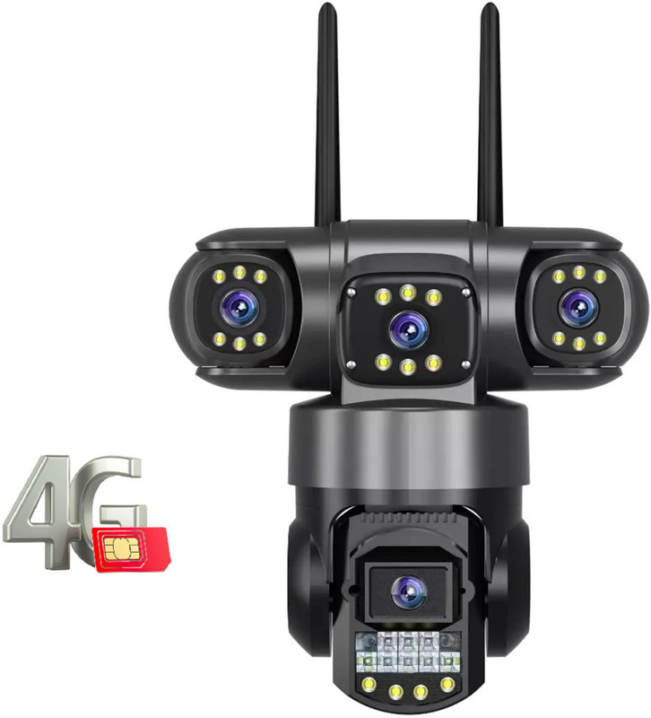 Divine creation WiFi Triple Lens CCTV | 3 Screen Monitoring | 6MP HD | Night Vision Security Camera(128 GB, 1 Channel)