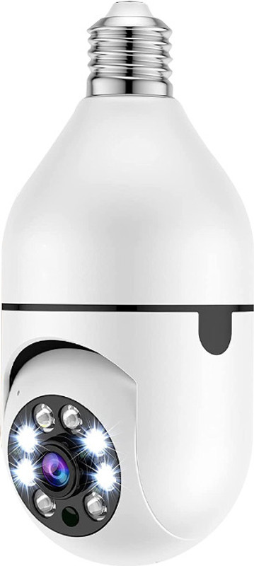 Bzrqx 360° WiFi Camera Light Bulb Security Home Camera Wireless Waterproof IP66 CCTV Security Camera(128 GB, 1 Channel)
