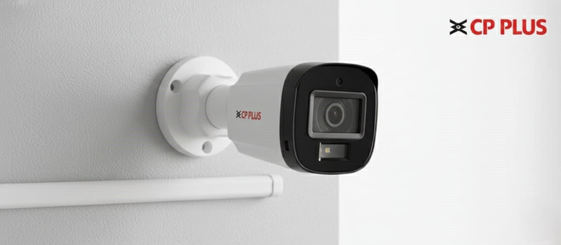 CP PLUS Full HD Bullet CCTV Camera | Colour Night Vision | Built-in Mic Audio Recording Security Camera(8 Channel)