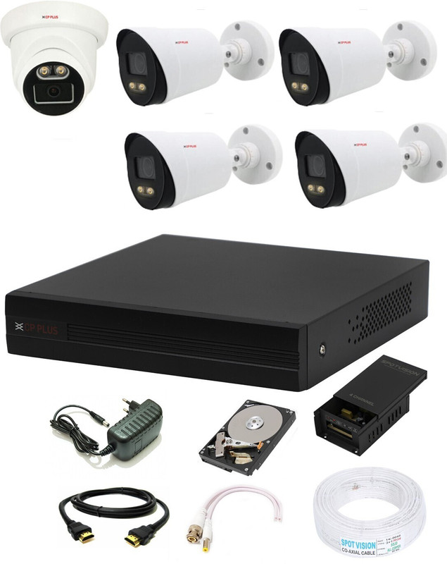 CP PLUS 8 Channal DVR 1080p,Colorful View In Nightvision 2.4 MP Outdoor & Indoor Camera Security Camera(500 GB, 8 Channel)