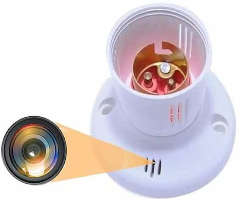 NXXTTNK Spy Camera WiFi 1080p Bulb Holder Camera Mini Security Camera Spy Camera(NO GB, 2 Channel)