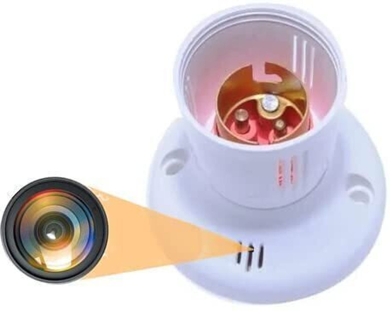 FEERO HD Bulb Holder WIFI Hidden Spy Camera Audio Video Recording Watch Live 24 Hours Spy Camera(1 Channel)