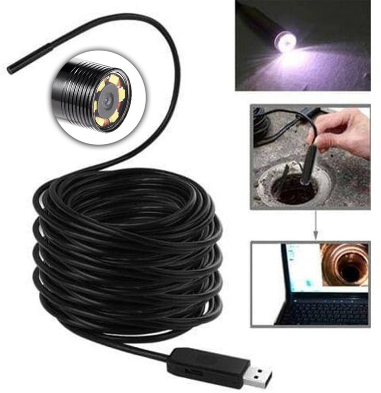 TFG Endoscope Camera Flexible Mobile Borescope Phone USB For Cars Endoscope Camera Security Camera(NO GB, 1 Channel)