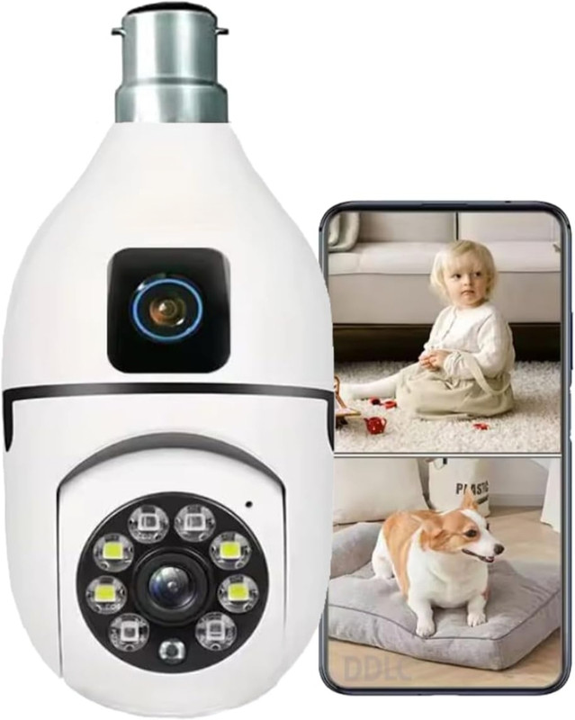 favone dual lens/dual screen bulb holder cctv camera wifi 360 deegre Security Camera(NO GB, 1 Channel)