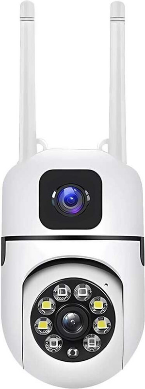 Clubics Smarthome Supercam Mini Dual Lens/Screen 2in1 PTZ+Bullet 5+5MP Wifi Indoor Security Camera(256 GB, 1 Channel)