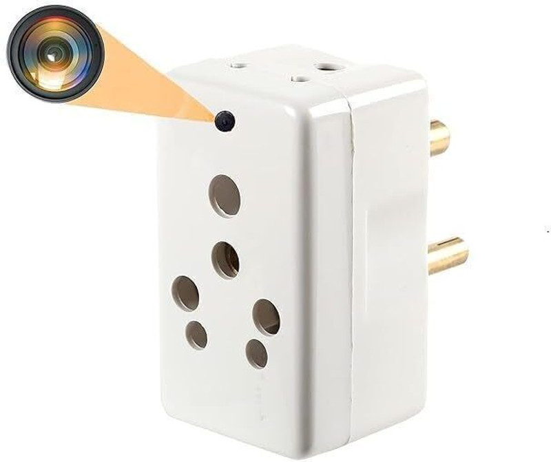 GUPTAVISION Mini 3-Pin Plug Hidden Camera with WiFi & 32GB Spy Camera(1 Channel)