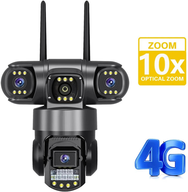 AVOIHS SIM Camera PTZ 360° Night Vision 2-way Audio Motion Detection SD Card Support Security Camera(128 GB, 1 Channel)