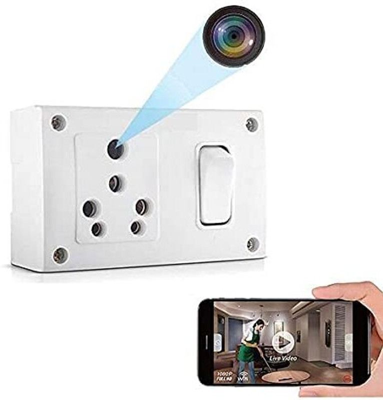RYTER 2026 4K WiFi Switch Socket Full HD Audio Video Recording 24 Hours Watch Live spy Instant Camera(White)