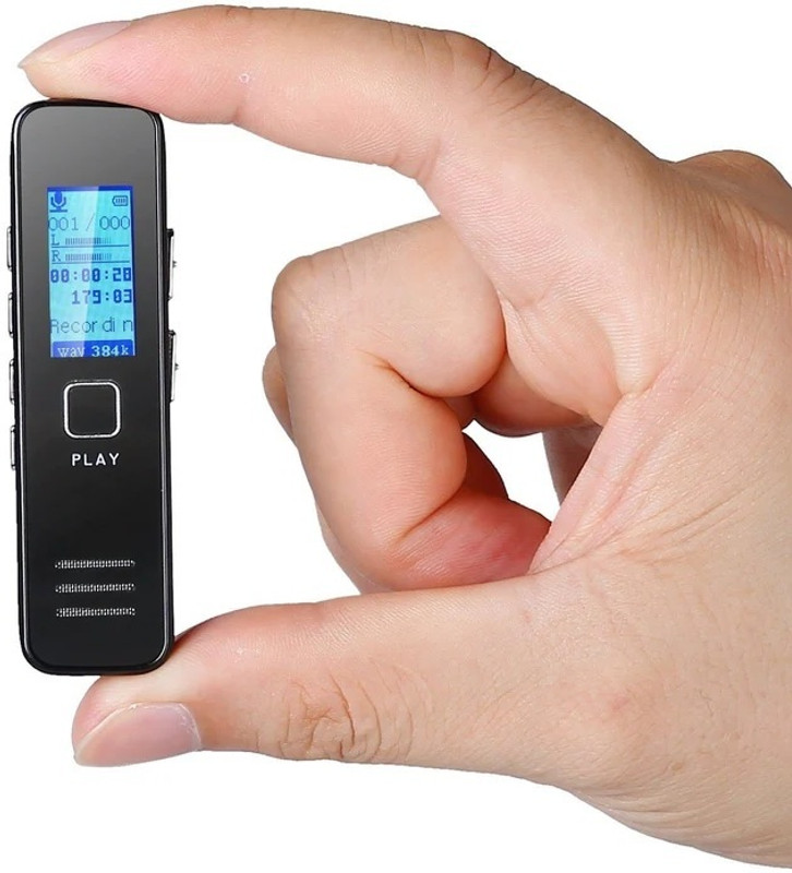 Safetynet Mini HD Digital Voice Recorder Upto 32GB Memory Supportable (not Included) Professional Audio Recorder MP3 Player TF Card Dictaphone Record Microphone Sound Recording - Gold & Black NA Voice Recorder(1 inch Display)