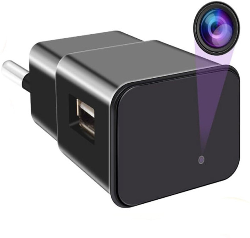 FEERO Spy WiFi Charger Camera Record While Charging 1080P 4K HD Resolution USB Charger Security Camera(1 Channel)