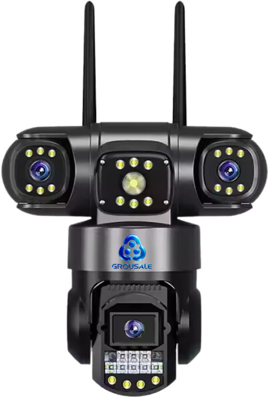 Maizic Smarthome Batman Black 3in1 WiFi CCTV Camera 5MPx3, FHD, 3 Lens/3 Screen View CCTV Camera Security Camera(1 Channel)