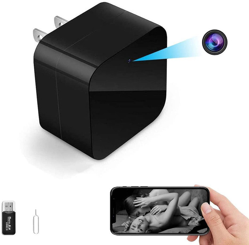 FEERO Wireless Hidden Camera USB Wall Charger, WiFi Nanny Cam 1080P hd Home Security Spy Camera(1 Channel)