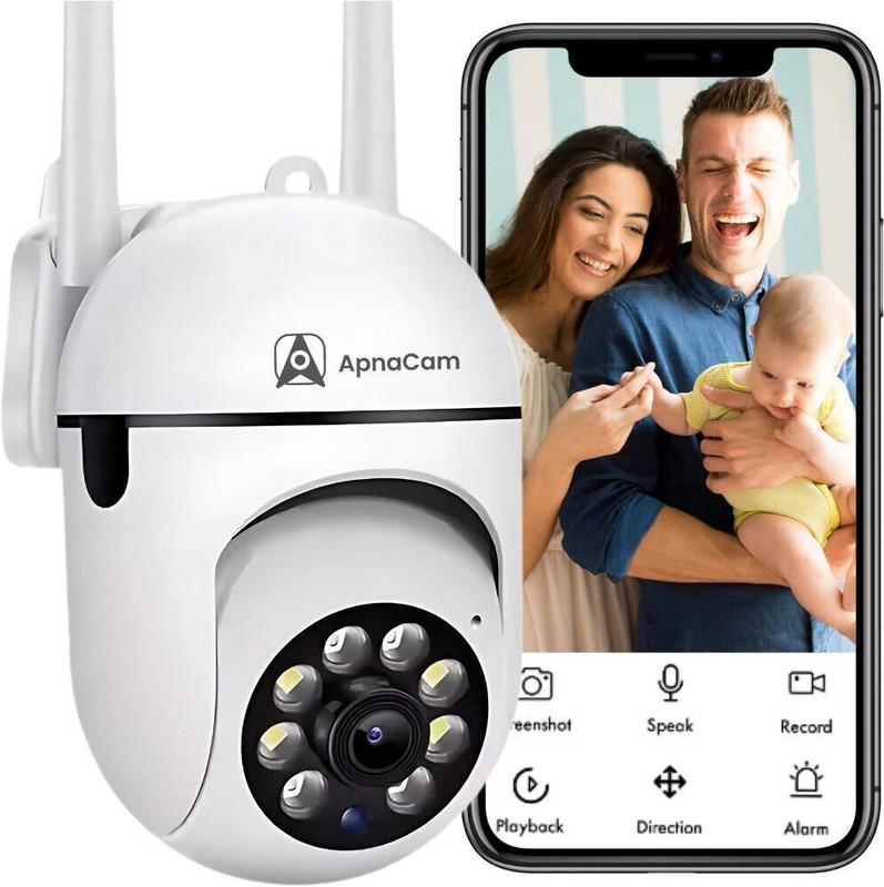 ApnaCam 5MP FHD WiFi Indoor Mini Fox PTZ CCTV Camera For Home with Color Night Vision Security Camera(128 GB, 4 Channel)