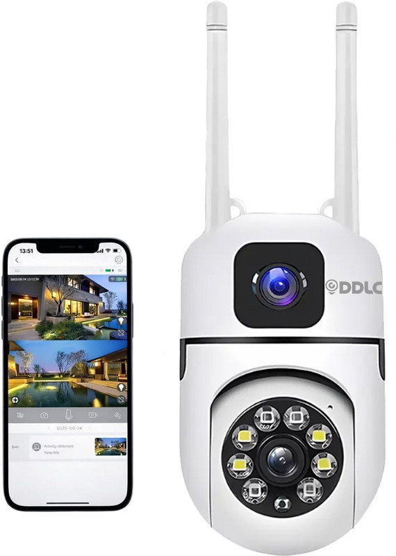 DDLC 4+4MP Wi-Fi Indoor Dual-Lens Pan-Tilt Zoom | color Night Vision Security Camera(5 Channel)