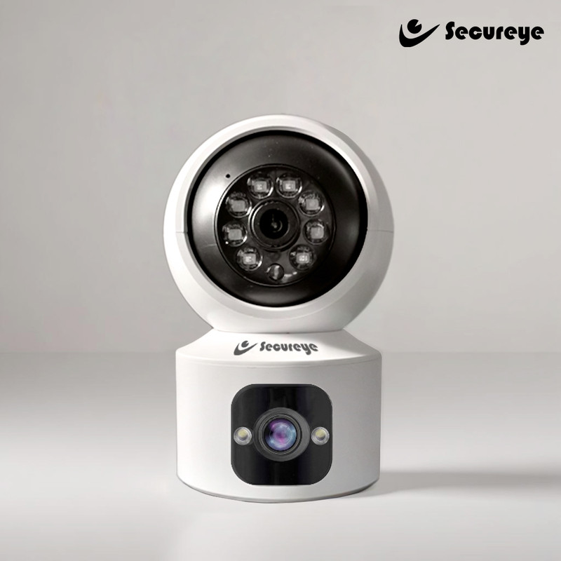 SECUREYE Guardian Duo, Dual lens Wi-Fi camera, Built-in Hotspot (No Internet Required) Security Camera(256 GB, 2 Channel)