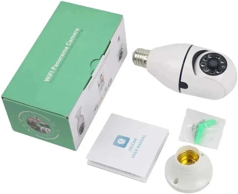 spysight IP Network Night Vision Spy 360 Degree Cctv Camera Wifi Ptz Camera Light Bulb Security Camera(64 GB, 1 Channel)