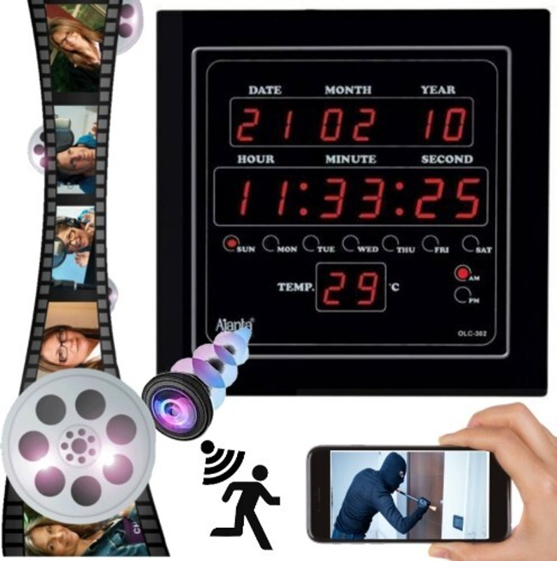 Pelupa Digital Spy Camera Ajanta Wall Clock Hidden with Motion Detection Full HD Spy Camera(1 Channel)