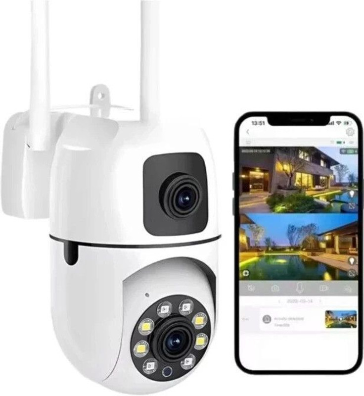 Monrix Dual lens Hd 3MP+3MP 1080P 360° Pan & Tilt Home security Camera Security Camera(6 GB, 7 Channel)