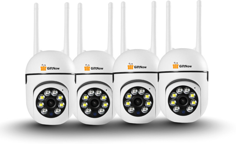 GiftNow 5MP FHD WiFi CCTV Camera with AI Track Alerts{Pack Of 4} Security Camera(128 GB, 4 Channel)