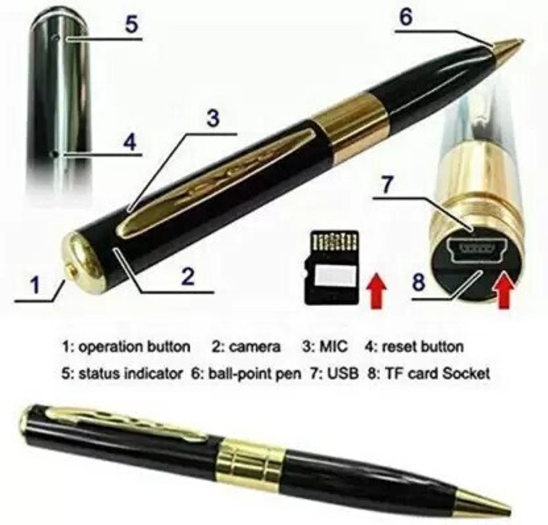 PERAMISYM T2933_PEN CAMERA PRO 1080P SPY VIDEO RECORDER BLACK (PACK OF 1) Spy Camera(32 GB, 1 Channel)