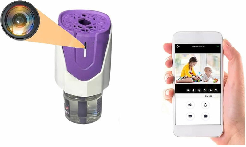 Zinzo Security WiFi Spy Mosquito Repellent,4k Hidden Camera with Live Audio and Video Security Camera(128 GB, 1 Channel)