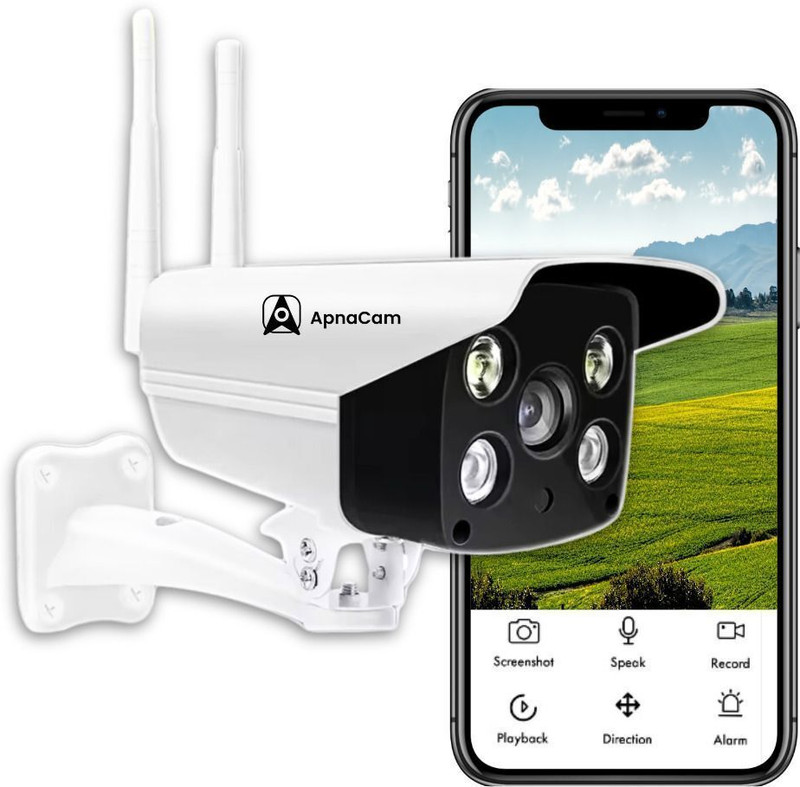 ApnaCam 5MP FHD WiFi Bullet | IP66 Waterproof | Night Vision | Motion Alert Security Camera(128 GB, 4 Channel)