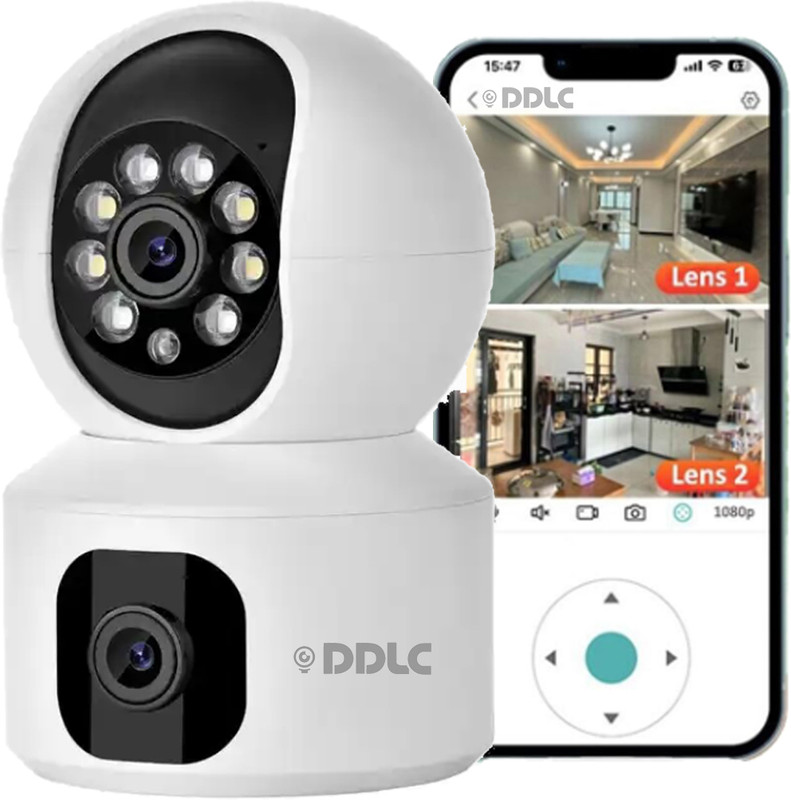 DDLC DuoXR 3MP Dual Lens Wireless WiFi Smart CCTV Camera | Ultra HD View Security Camera(1 Channel)