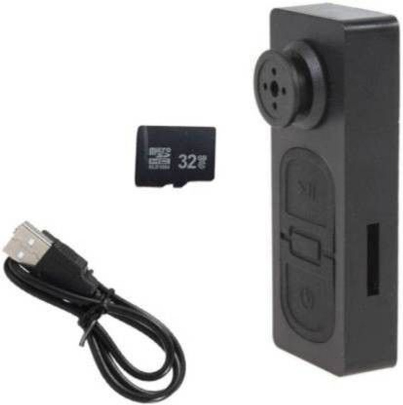 QUANTAGEELON Spy Camera Button In Shirt with 16GB Memory for Hidden Recording Device Spy Camera(1 Channel)